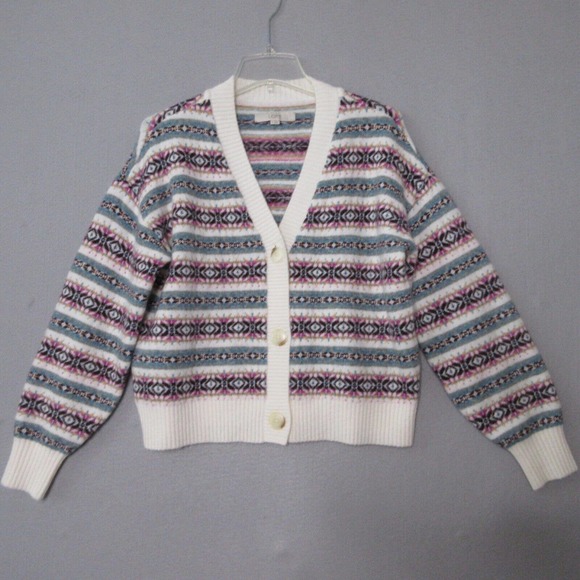 LOFT Sweaters - Loft Fair Isle Nordic Wool Blend Cardigan